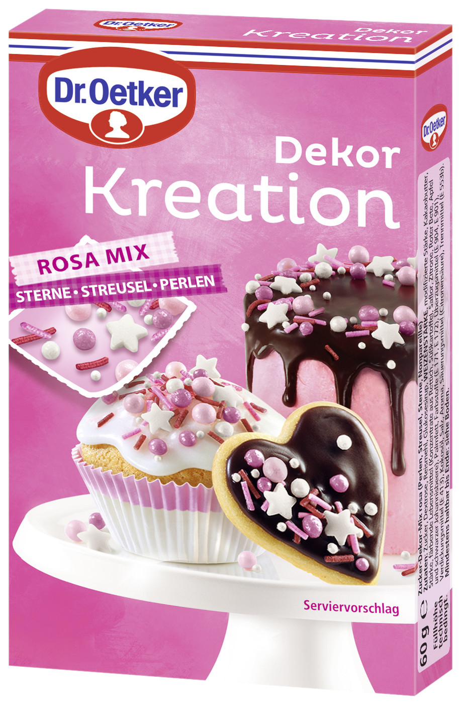 Dr.Oetker Dekor Kreation Rosa Mix 60G Dr.Oetker Dekor Kreation Rosa Mix 60G