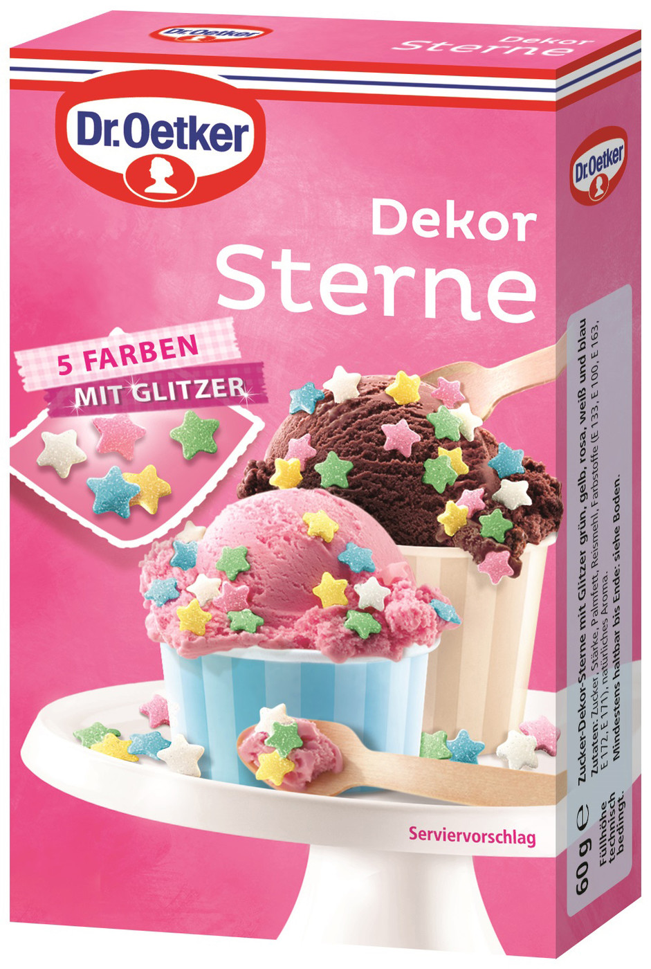 Dr.Oetker Dekor Sterne 5 Farben 60G Dr.Oetker Dekor Sterne 5 Farben 60G