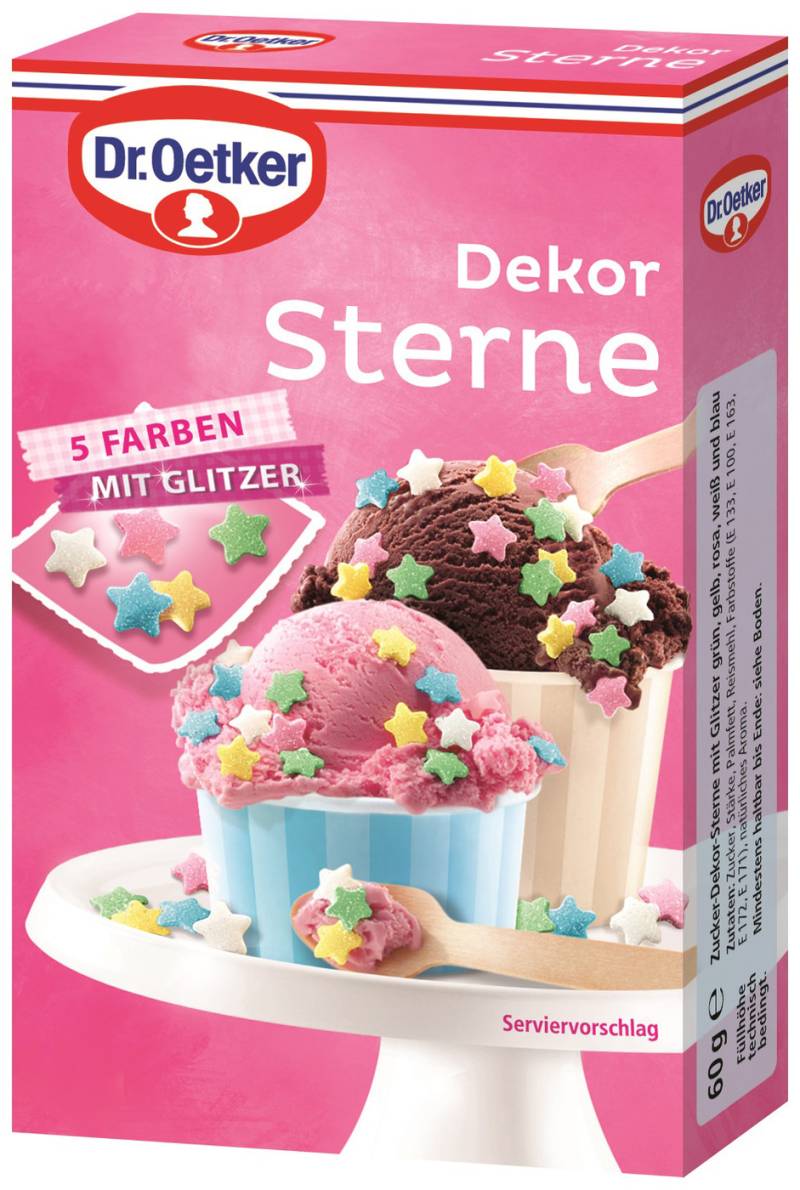 Dr.Oetker Dekor Sterne 5 Farben 60G
