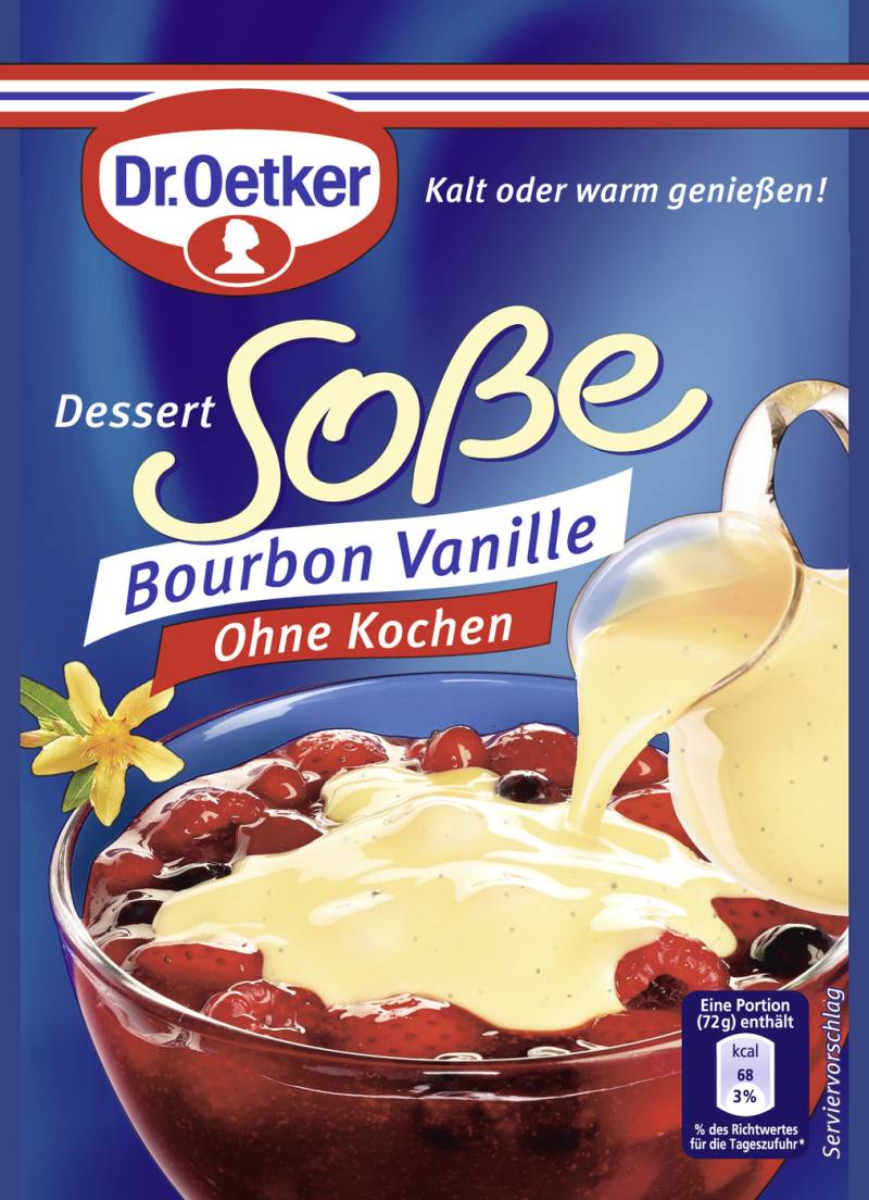 Dr.Oetker Dessert Soße Bourbon Vanille ohne Kochen 39G