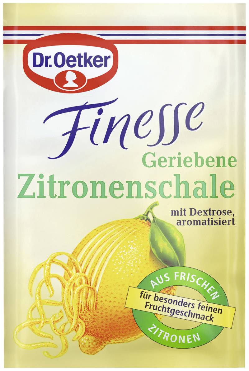 Dr.Oetker Finesse Geriebene Zitronenschale 3ST 18G