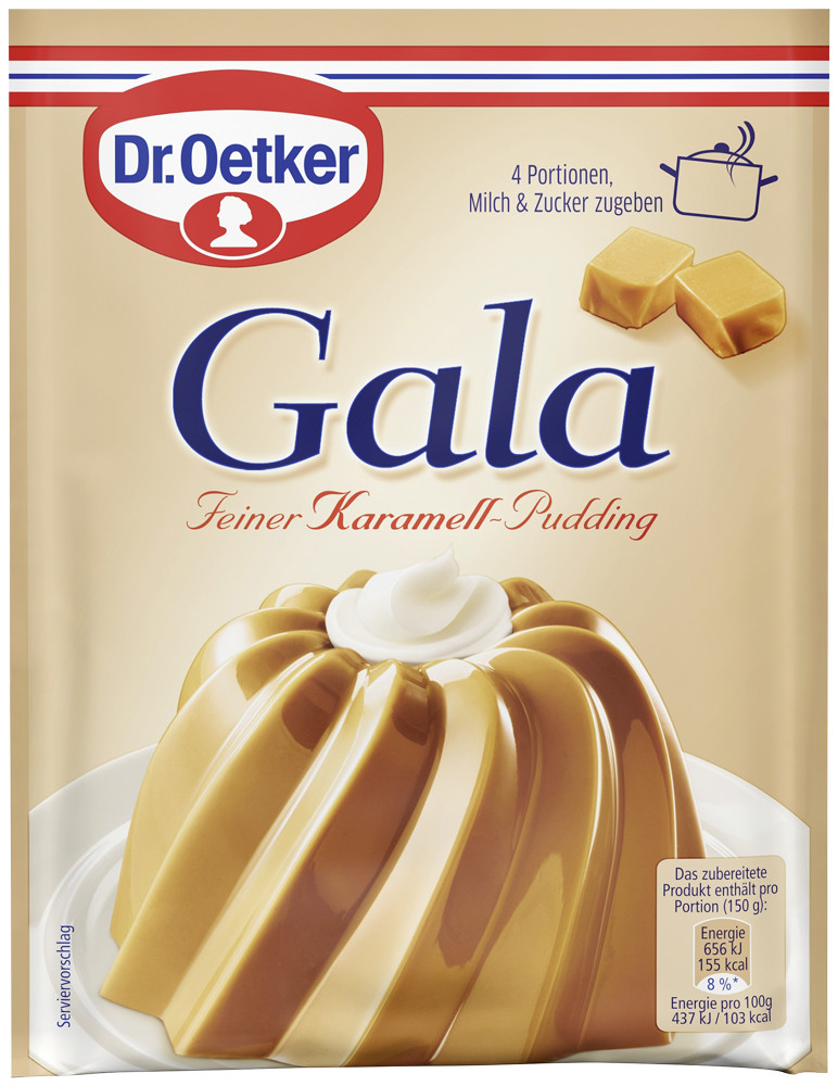 Dr.Oetker Gala Puddingpulver Echt Karamel 3ST 123G