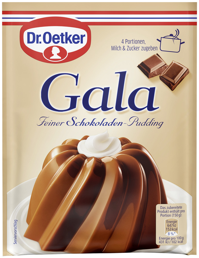 Dr.Oetker Gala Puddingpulver Schokolade 3ST 150G