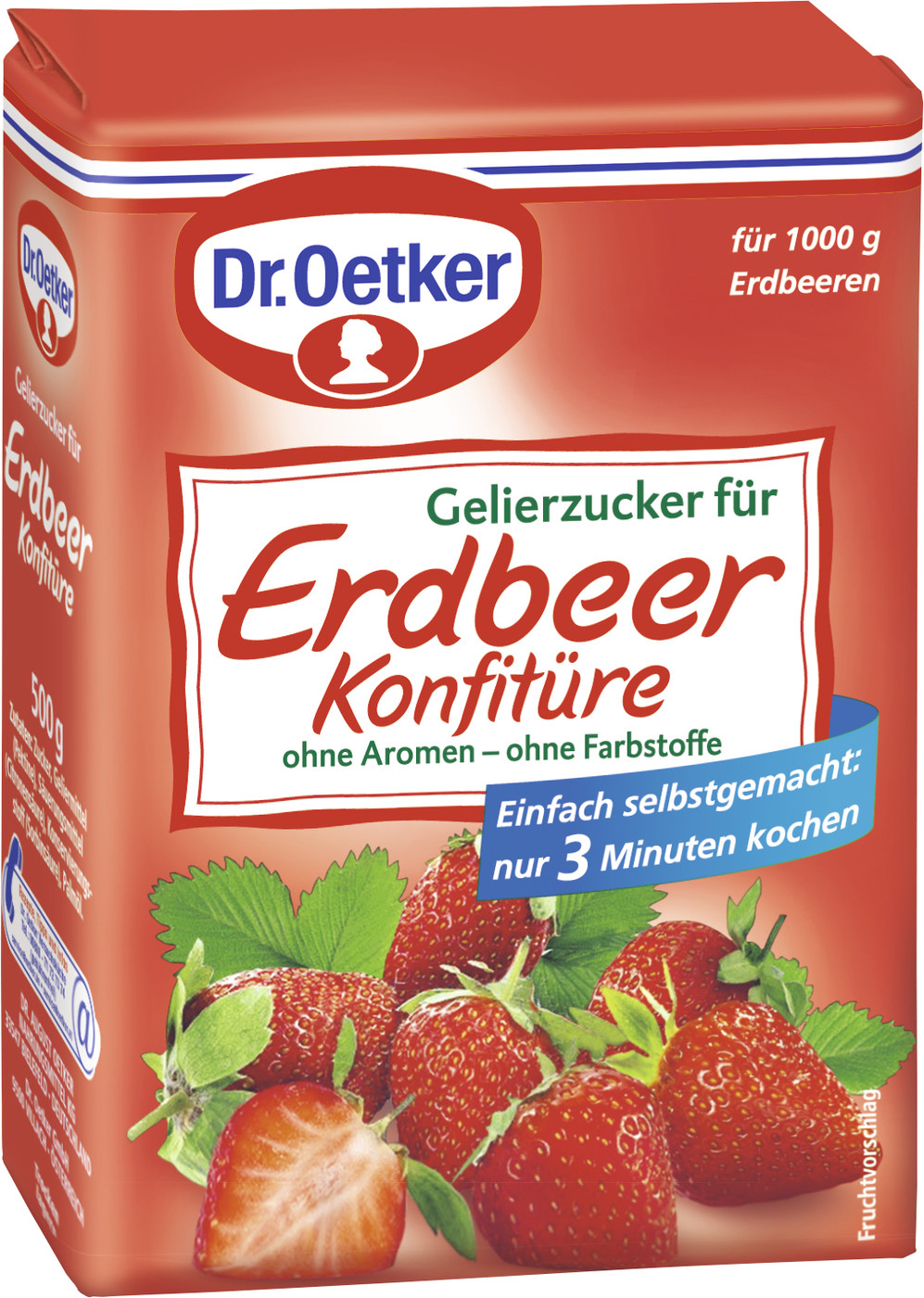 Dr.Oetker Gelierzucker für Erdbeerkonfitüre 500G
