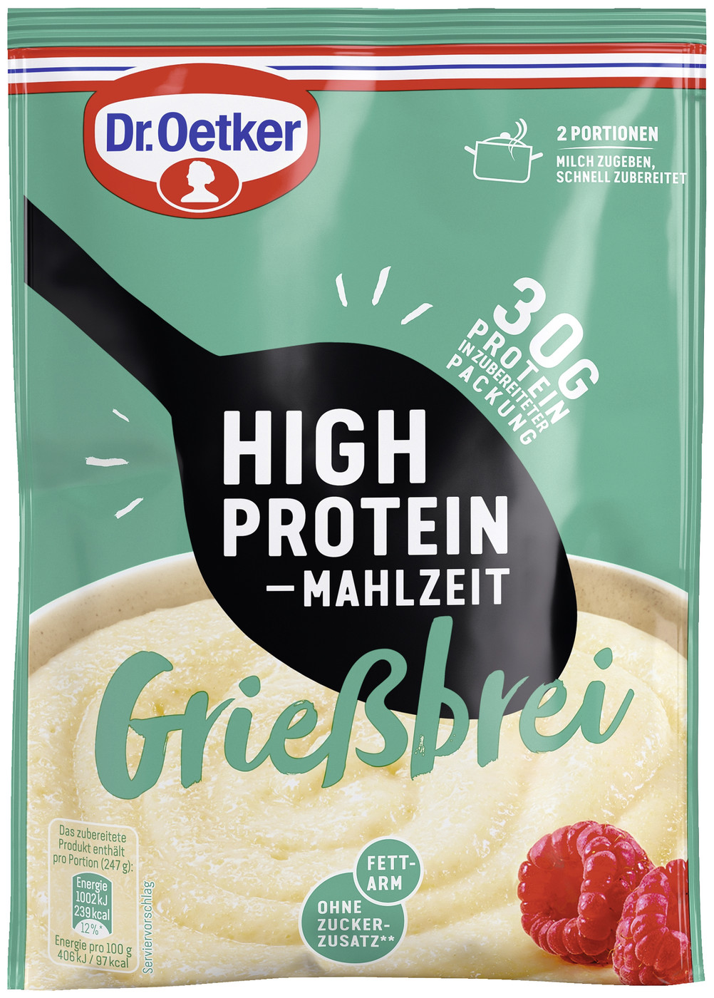 Dr.Oetker High Protein Mahlzeit Grießbrei 95G Dr.Oetker High Protein Mahlzeit Grießbrei 95G