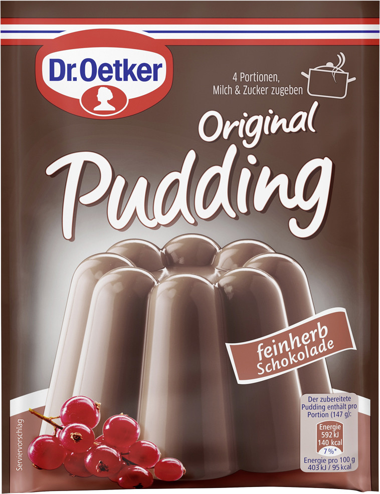 Dr.Oetker Original Puddingpulver feinherb Schokolade 3ST 144G