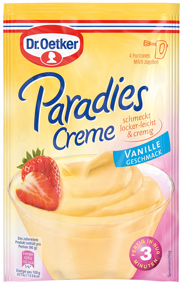 Dr.Oetker Paradies Creme Vanille 60G