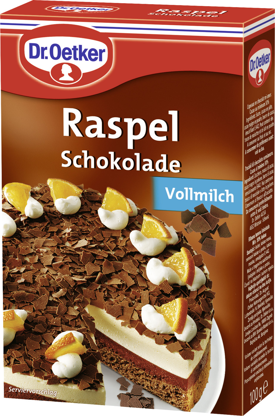Dr.Oetker Raspel Schokolade Vollmilch 100G