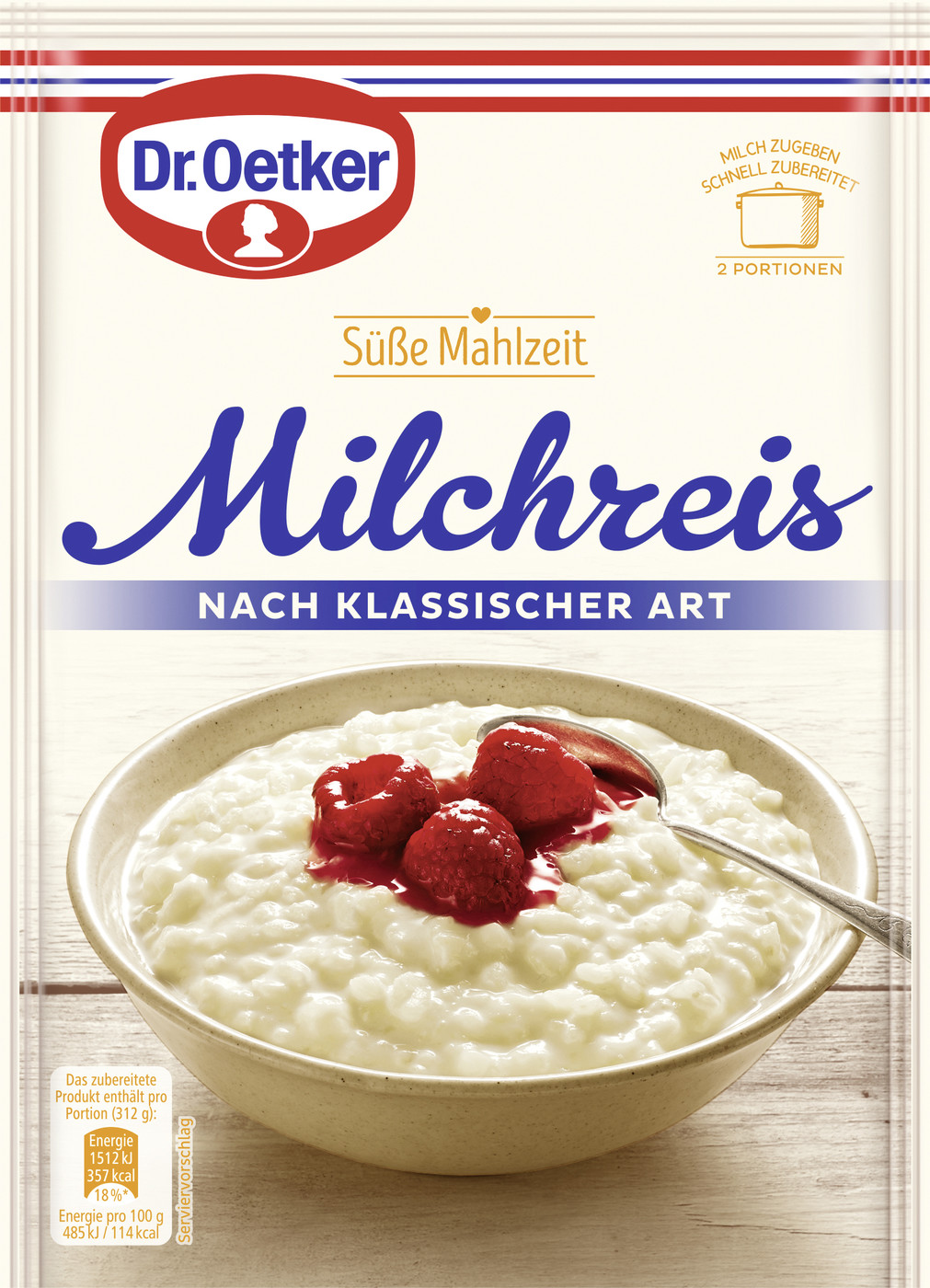 Dr.Oetker Süße Mahlzeit Milchreis klassische Art 125G