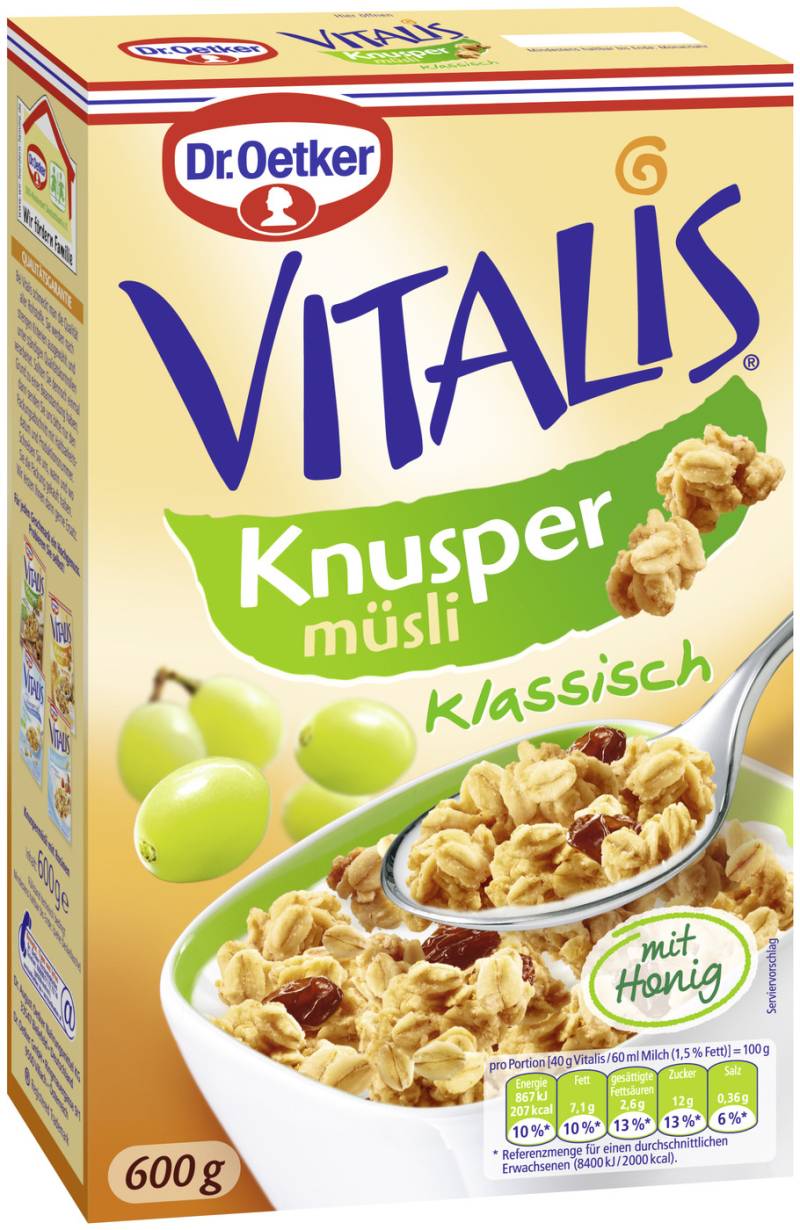 Dr.Oetker Vitalis Knusper Müsli mit Honig 600G