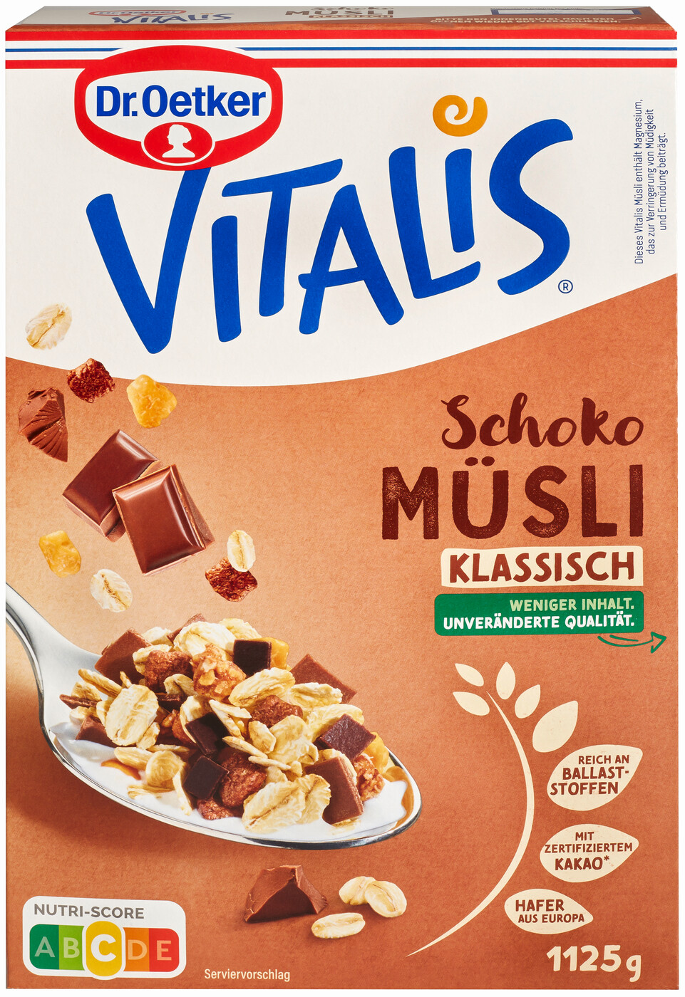 Dr.Oetker Vitalis Schoko Müsli klasssisch 1125G Dr.Oetker Vitalis Schoko Müsli klasssisch 1125G