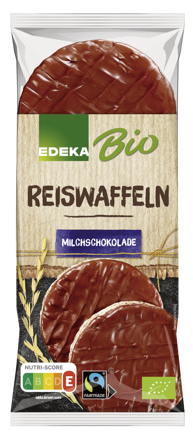 EDEKA Bio Reiswaffeln Milchschokolade 100G EDEKA Bio Reiswaffeln Milchschokolade 100G