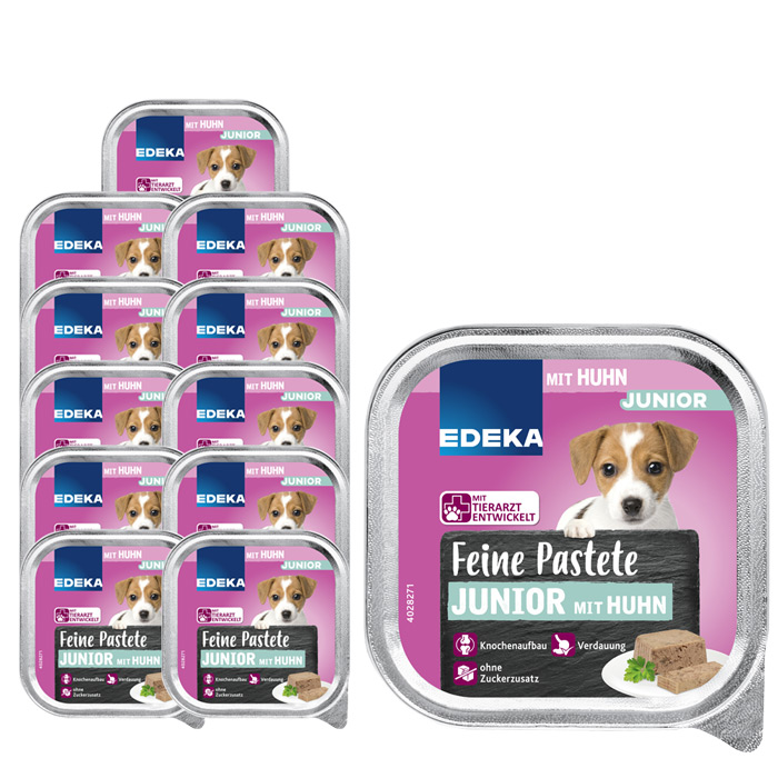 EDEKA Feine Pastete Junior mit Huhn 11x150G EDEKA Feine Pastete Junior mit Huhn 11x150G