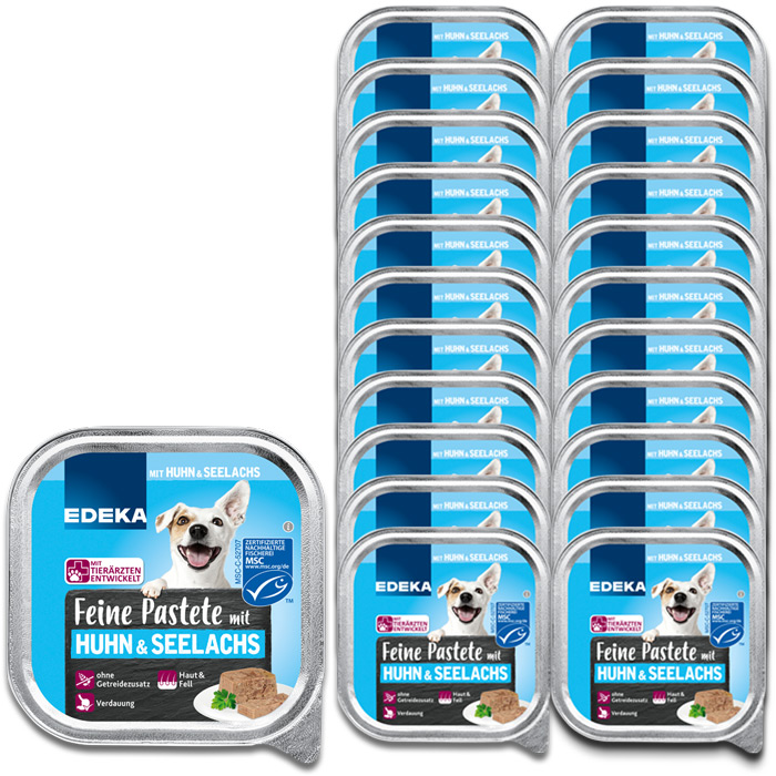 EDEKA Feine Pastete mit Huhn & Seelachs 22x150G