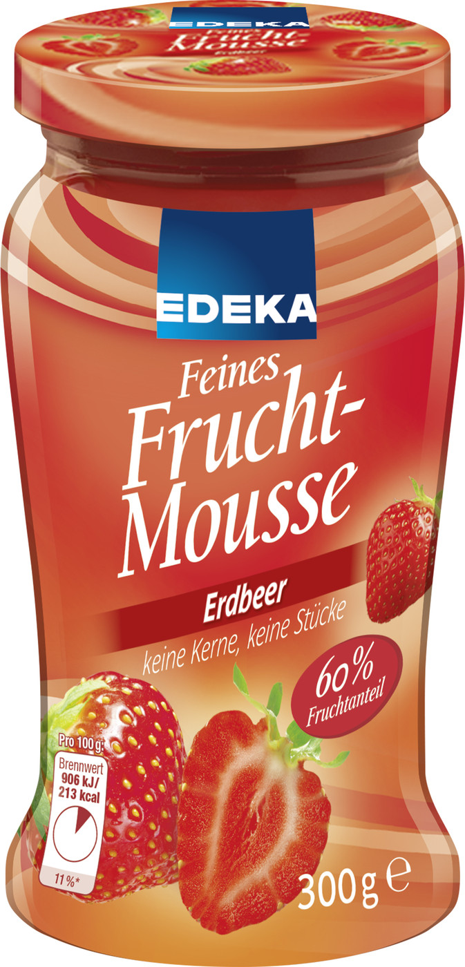 EDEKA Feines Fruchtmousse Erdbeer 300G EDEKA Feines Fruchtmousse Erdbeer 300G