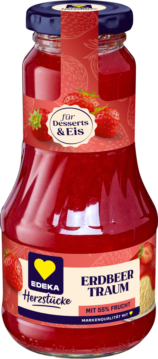 EDEKA Herzstücke Dessertsauce Erdbeere 250ML EDEKA Herzstücke Dessertsauce Erdbeere 250ML