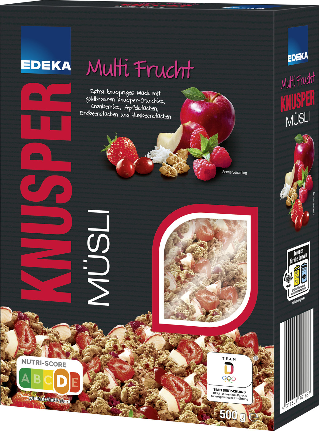 EDEKA Knusper Müsli Multi Frucht 500G EDEKA Knusper Müsli Multi Frucht 500G