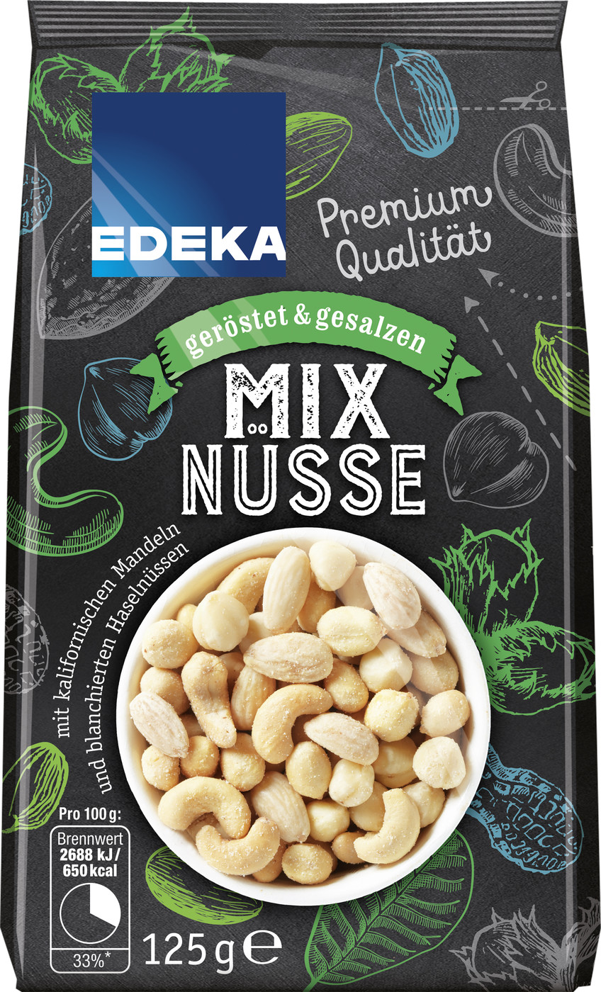 EDEKA Mix Nüsse geröstet & gesalzen 125G