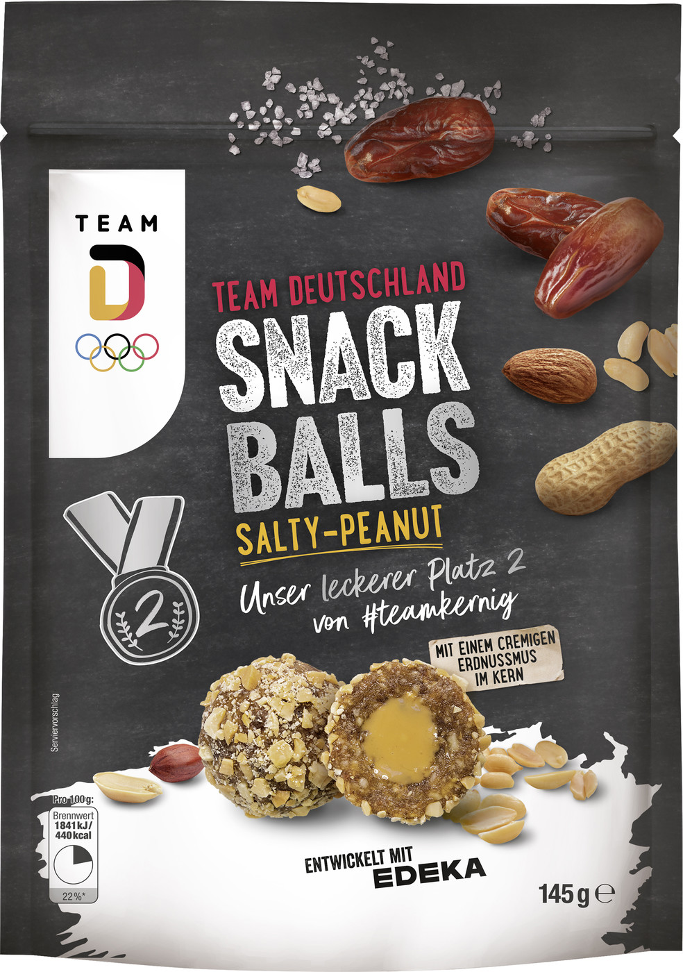 EDEKA Team Deutschland Snack Balls Salty Peanut 145G EDEKA Team Deutschland Snack Balls Salty Peanut 145G