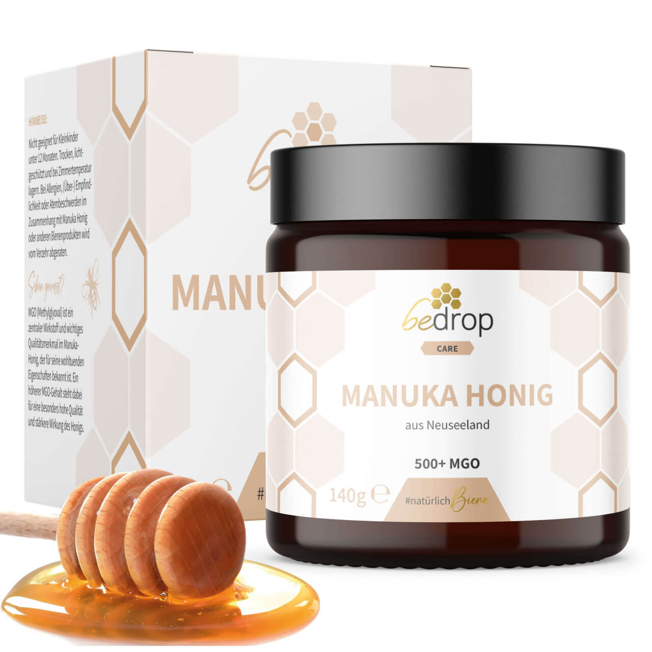 Echter Manuka Honig MGO 500+ 140g Glas Echter Manuka Honig MGO 500+ 140g Glas
