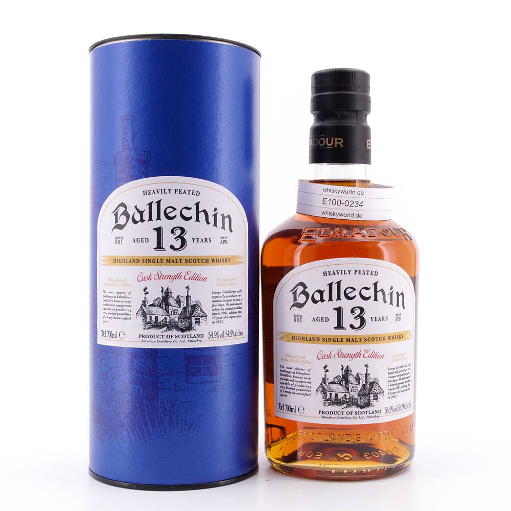 Edradour Ballechin 13 Jahre Cask Strength Batch #1 0,70 L/ 54.9% vol Edradour Ballechin 13 Jahre Cask Strength Batch #1 0,70 L/ 54.9% vol