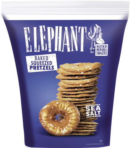 Elephant Baked Squeezed Pretzels Meersalz 80G Elephant Baked Squeezed Pretzels Meersalz 80G