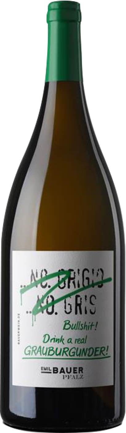 Emil Bauer No Grigio. No Gris - Bullshit, drink a real Grauburgunder - Magnumflasche Emil Bauer No Grigio. No Gris - Bullshit, drink a real Grauburgunder - Magnumflasche