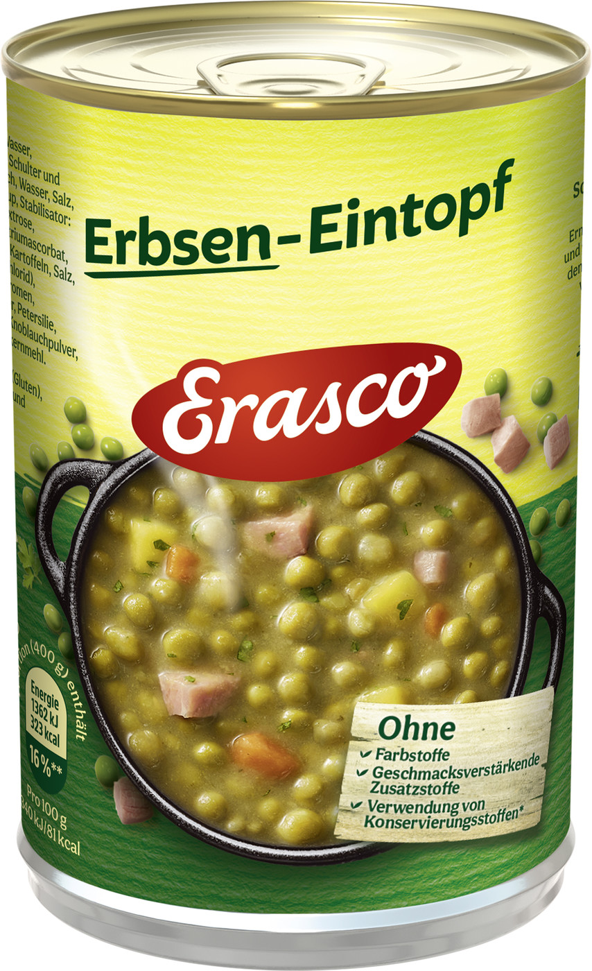 Erasco 1 Portion Erbsen-Eintopf 400G
