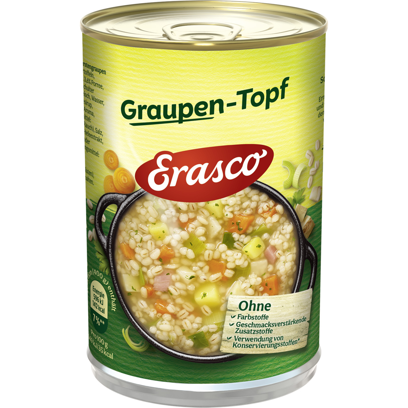 Erasco 1 Portion Graupen-Topf 400G Erasco 1 Portion Graupen-Topf 400G