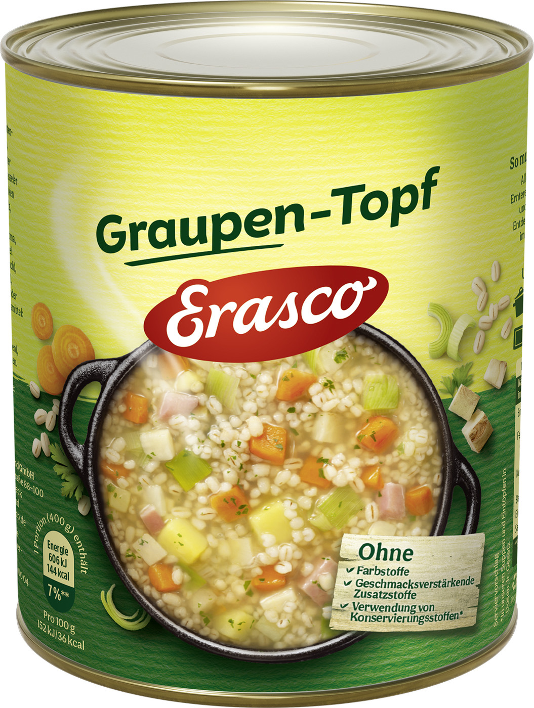 Erasco Graupen-Topf 800G Erasco Graupen-Topf 800G
