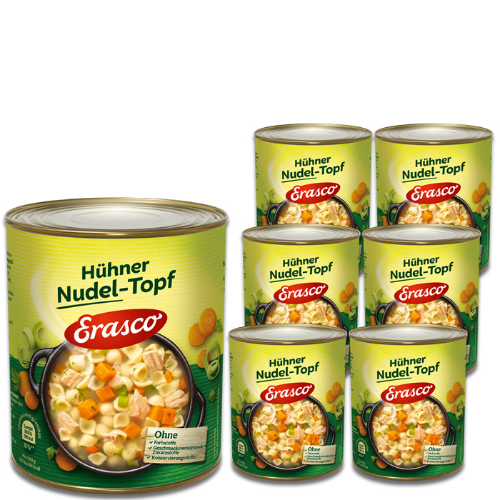 Erasco Hühner-Nudeltopf 6x800g Erasco Hühner-Nudeltopf 6x800g