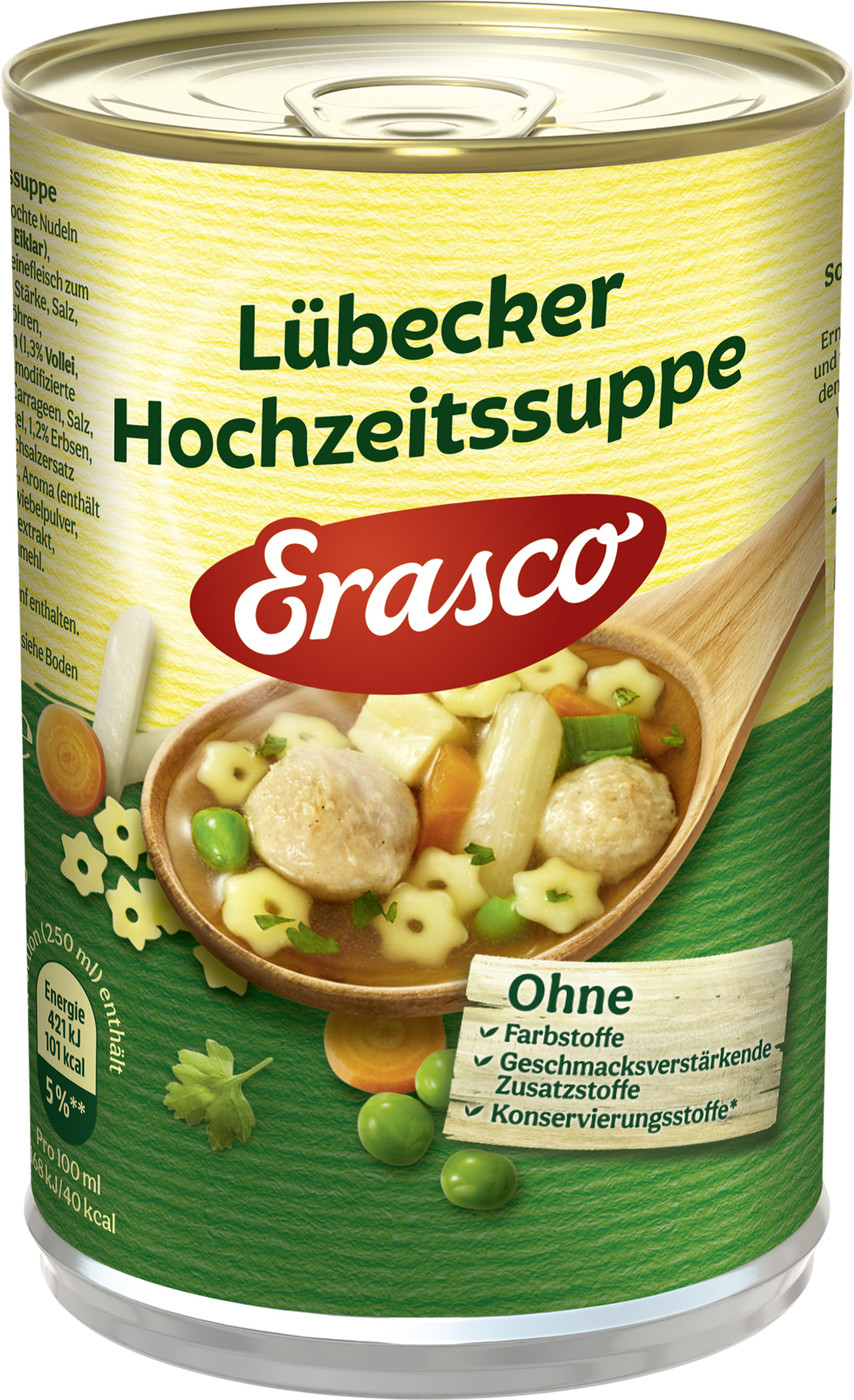 Erasco Lübecker Hochzeitssuppe 390ML Erasco Lübecker Hochzeitssuppe 390ML