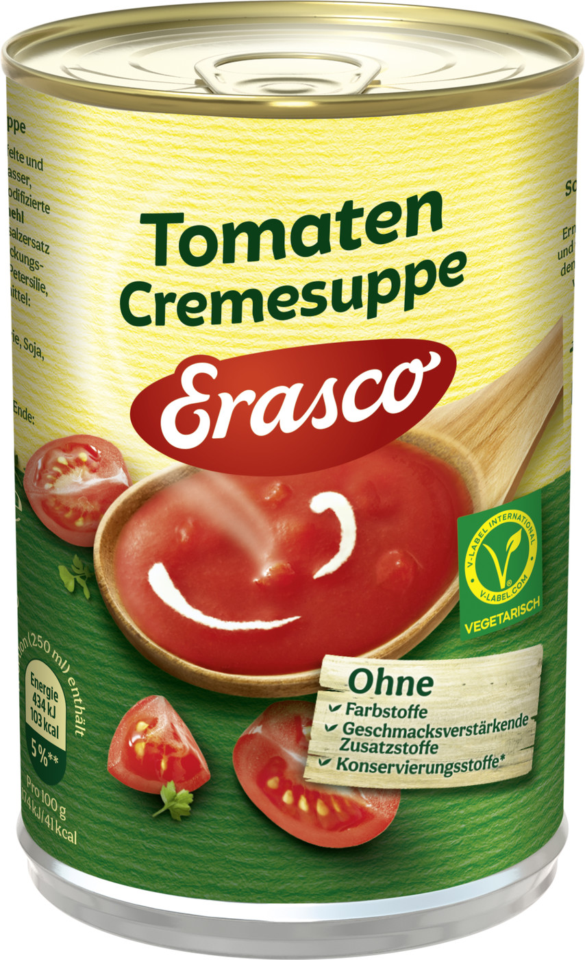 Erasco Tomaten Cremesuppe 390ML Erasco Tomaten Cremesuppe 390ML