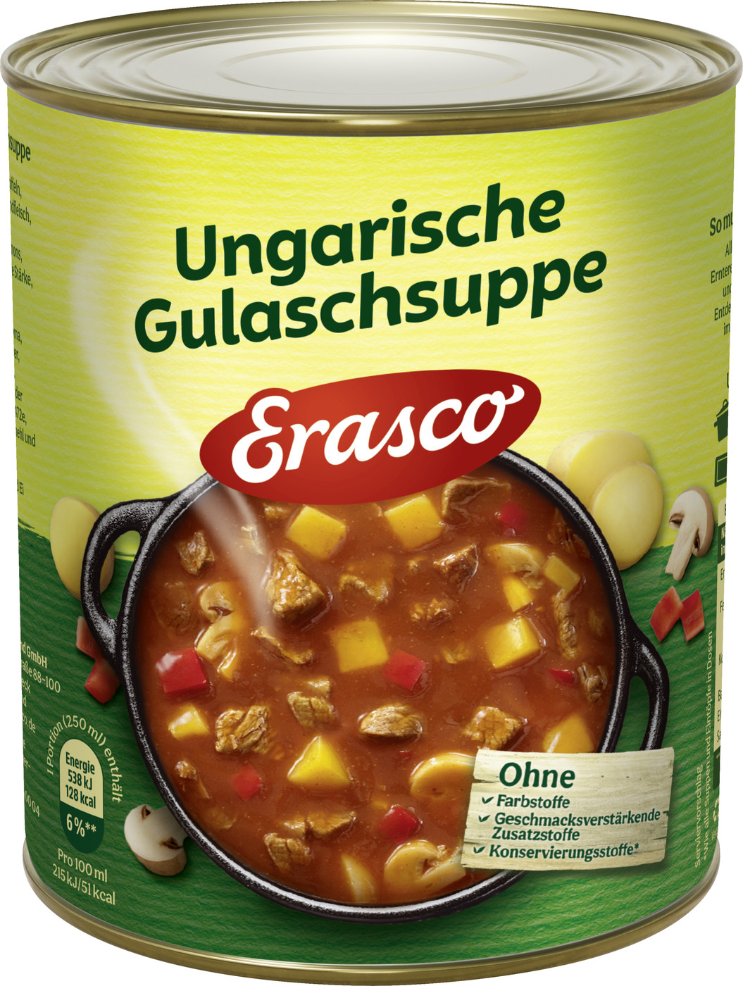 Erasco Ungarische Gulaschsuppe 770ML Erasco Ungarische Gulaschsuppe 770ML