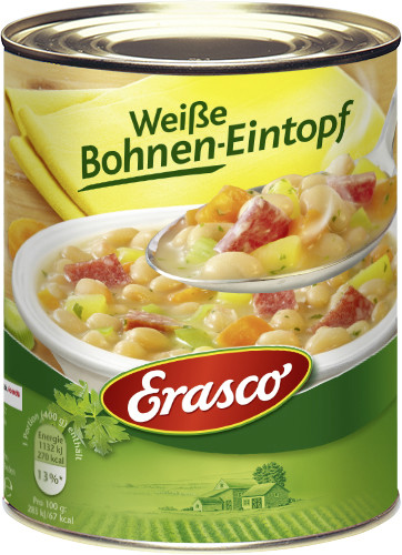 Erasco Weiße Bohnen-Eintopf 800G Erasco Weiße Bohnen-Eintopf 800G