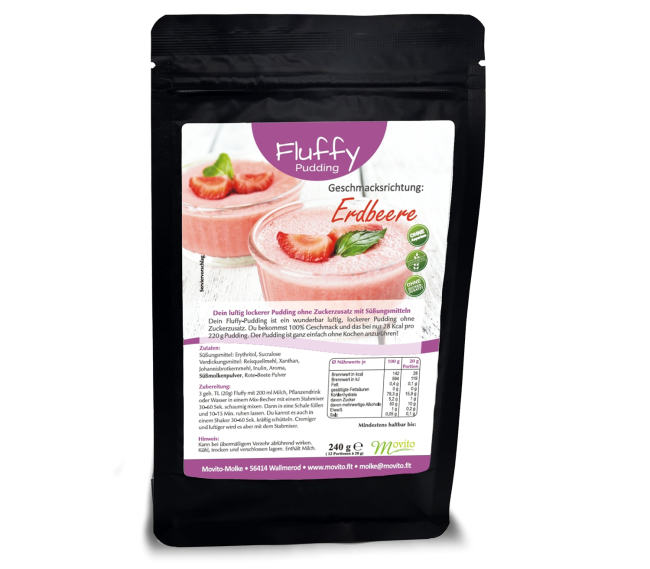 Erdbeer Fluffy-Pudding