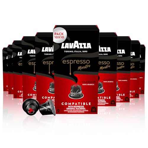 Lavazza Espresso Classico, ausgewogener Espresso, medium roast, 10x10 Kapseln, Nespresso kompatibel von Lavazza