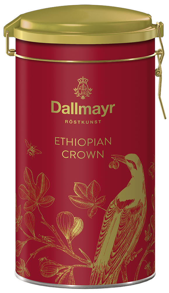 Ethiopian Crown Schmuckdose rot gemahlen von Alois Dallmayr Kaffee OHG