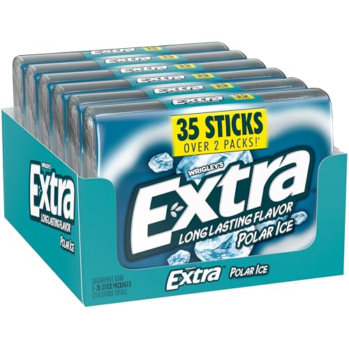 Extra Polar Ice Sugarfree Gum, 35-Stick Pack (6 packs total)