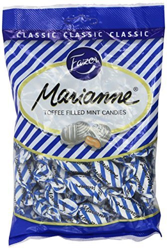 Fazer Marianne Blue Classic Finnish Toffee Filled Mint Hard Candies Candy Sweets Bag 220g by Fazer Marianne von Fazer