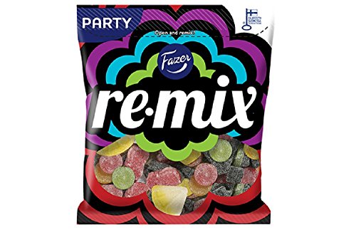 Fazer Remix – Mischung aus Lakritz, Lachs und fruchtigem Wein, Gums Candy – Partytüte – 350 g von Fazer