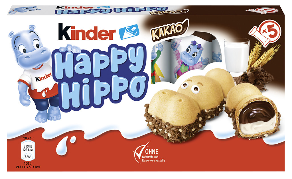 Ferrero Kinder Happy Hippo Kakao 103G Ferrero Kinder Happy Hippo Kakao 103G