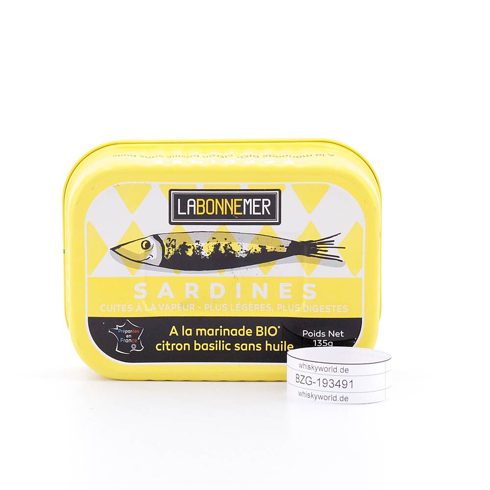 Ferrigno La Bonne Mer Sardinen mit Bio-Zitrone und 95 g Ferrigno La Bonne Mer Sardinen mit Bio-Zitrone und 95 g