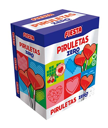 Fiesta Zero Caramel mit Kirschgeschmack in Herzform, zuckerfrei, Box mit 70 Stück Fiesta Zero Caramel mit Kirschgeschmack in Herzform, zuckerfrei, Box mit 70 Stück