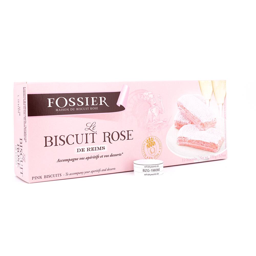 Fossier Le Biscuit Rose Rosa Süßgebäck aus Reims 100 g Fossier Le Biscuit Rose Rosa Süßgebäck aus Reims 100 g