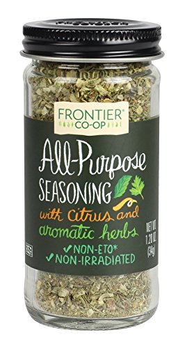 Frontier Seasoning Blends Salt Free All-purpose Seasoning, 1.20 Ounce Bottle (Pack of 12)