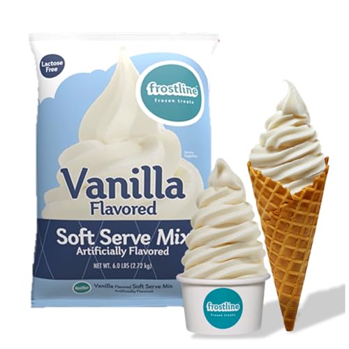 Frostline Vanilla Soft Serve Ice Cream Mix (Large 6 Pound Bag)