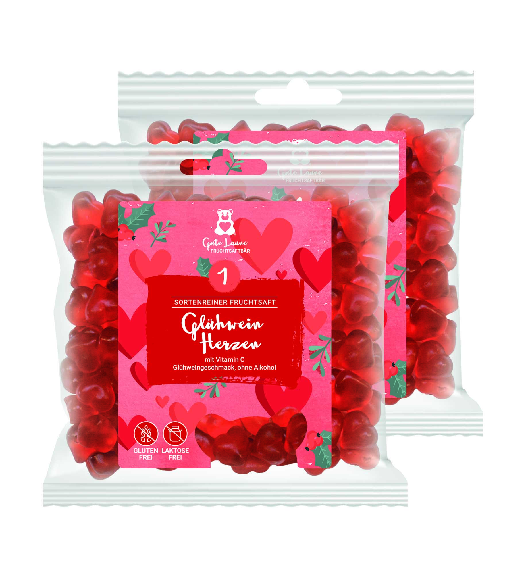 Fruchtgummi Glühweinherzen 2 x 150g