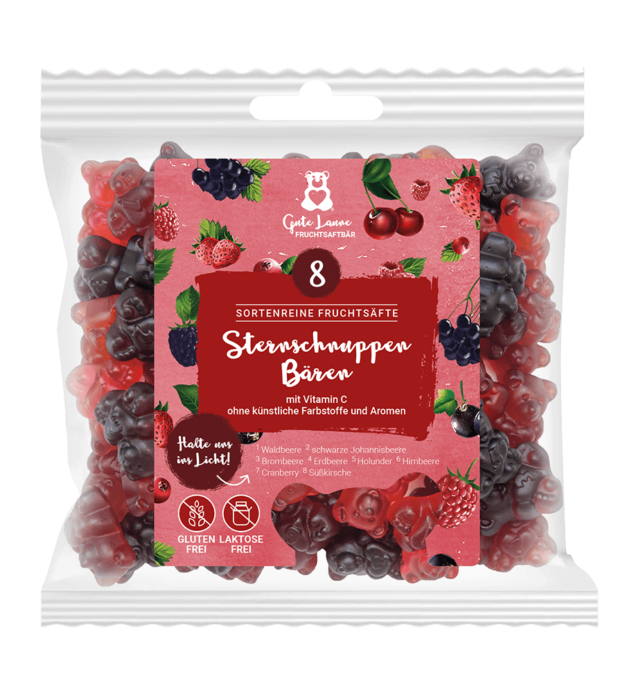 Fruchtgummi Sternschnuppen Bären - rot Fruchtgummi Sternschnuppen Bären - rot