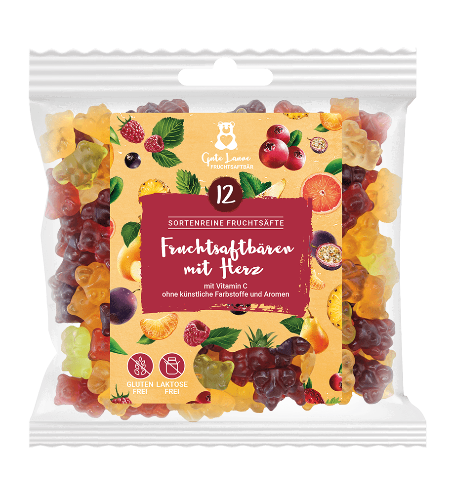 Fruchtgummis Fruchtsaftbär mit Herz, 12-Frucht große Bären (150g) Fruchtgummis Fruchtsaftbär mit Herz, 12-Frucht große Bären (150g)